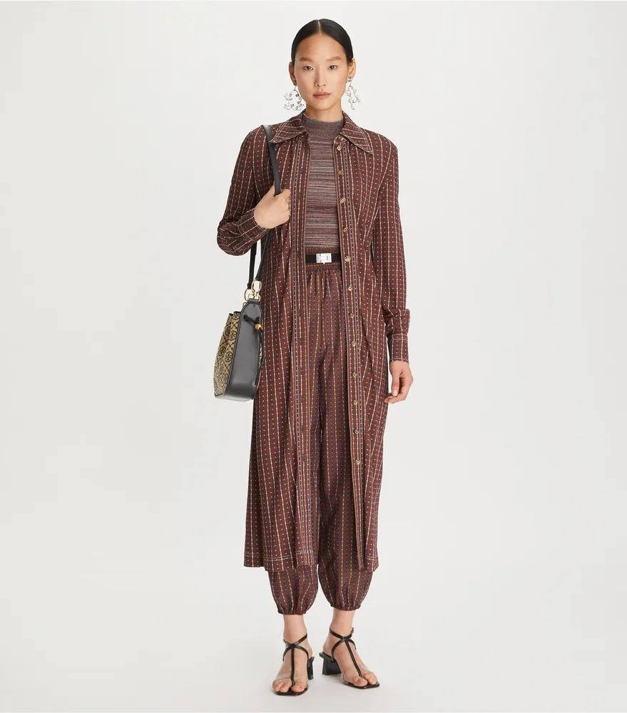 Tory Burch Dotted Windowpane Knit Polo Dress | The Summit Tory Burch Dotted Windowpane Knit Polo Dress | The Summit