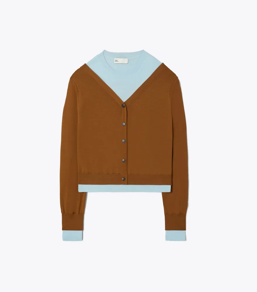 J. CREW Men's Brushed Wool V-Neck Cardigan Sweater Heather