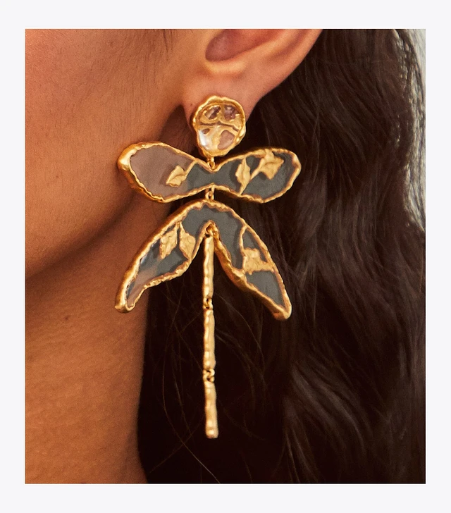 Tory burch dragonfly earrings cheap