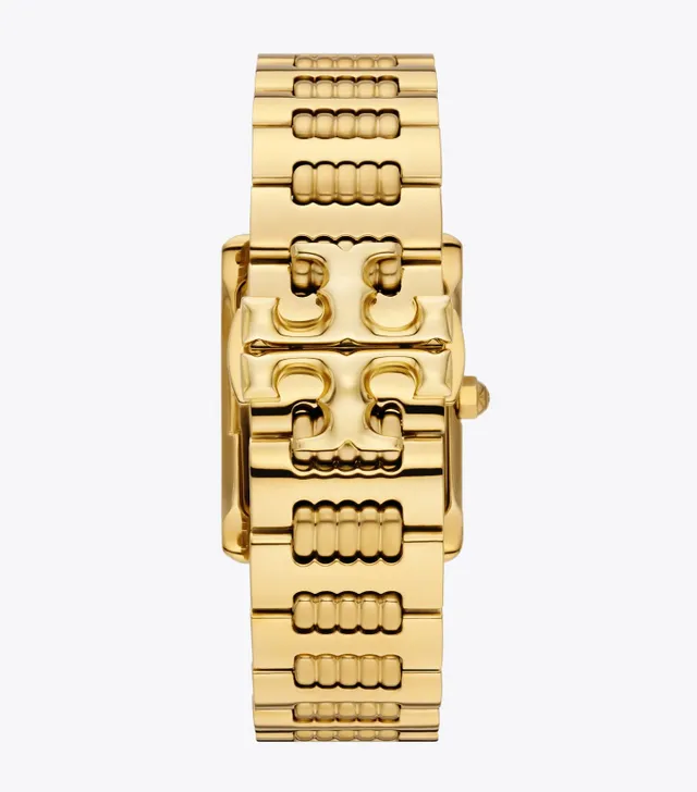 Tory Burch Eleanor Watch, Two-Tone Gold/Stainless Steel, 25 x 36