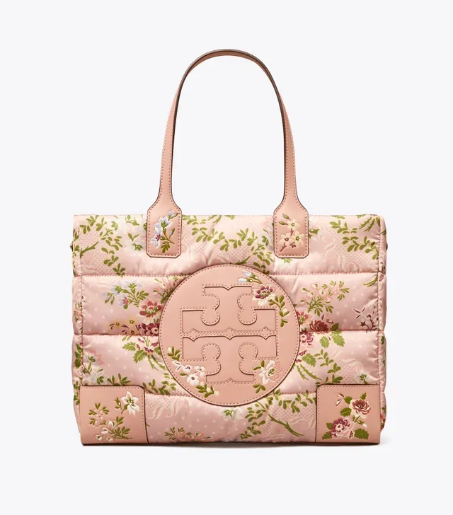 Tory burch ella metallic mini puffer tote hot sale