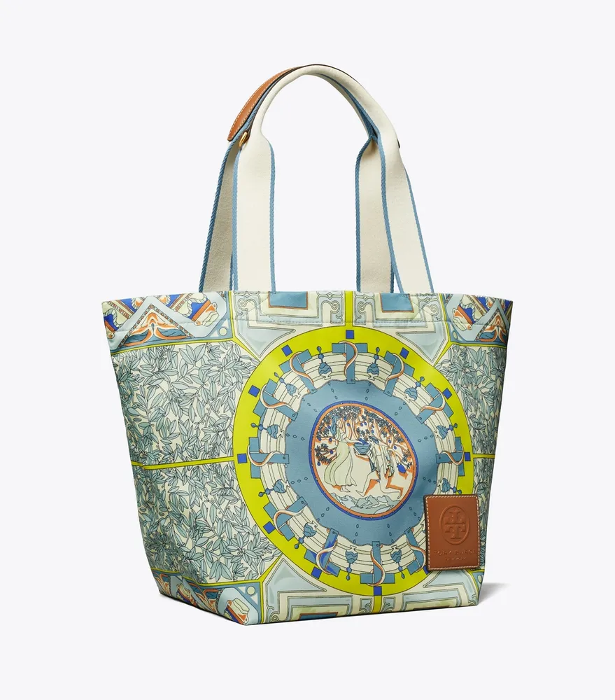 Tory burch ella printed canvas tote on sale