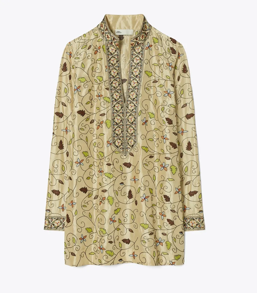 Tory Burch Embroidered Silk Tory Tunic The Summit