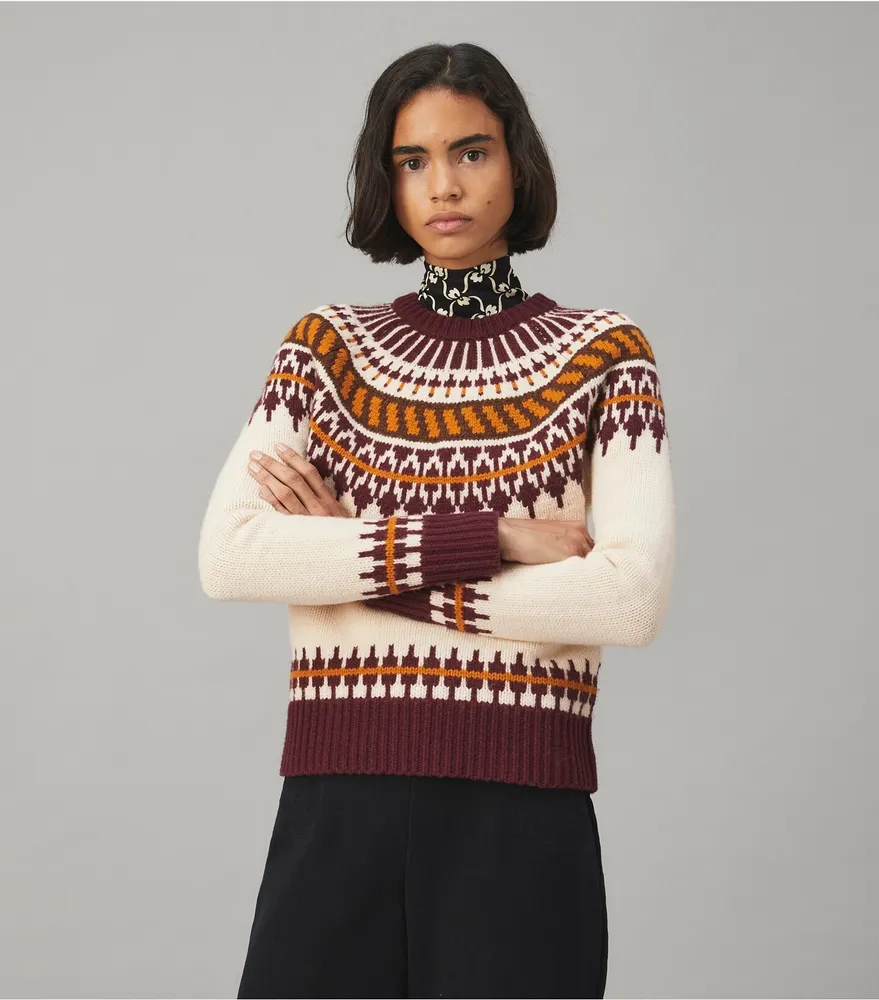 Tory burch fair isle sweater new arrivals