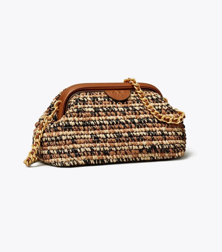 Tory Burch Fleming Soft Raffia Small Frame Crossbody The Summit