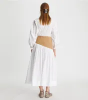 Linen eyelet skirt best sale