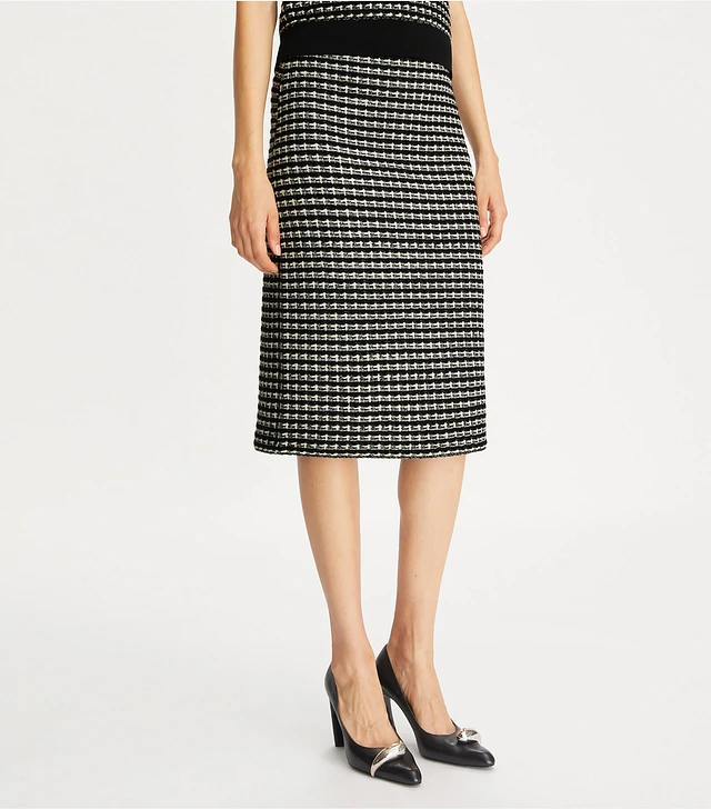 Tory Sport Pleated Jacquard Tech Knit Skirt | The Summit