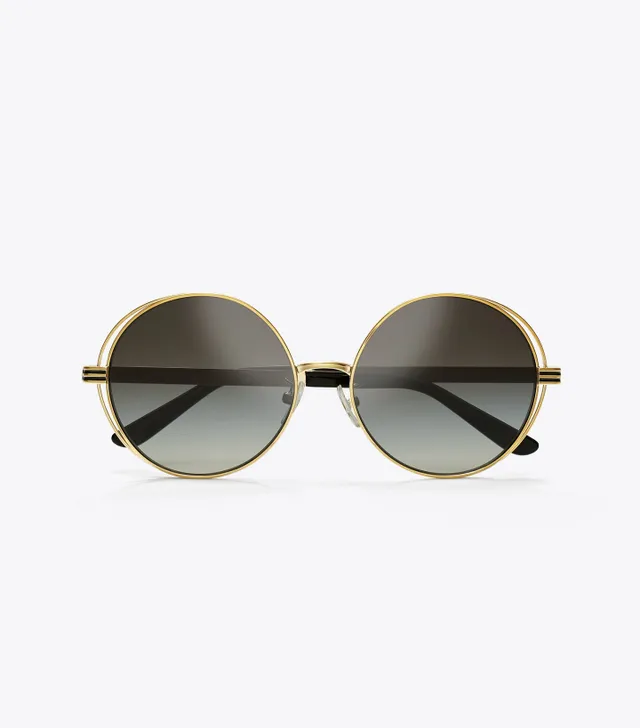 Tory burch open rim round cheap sunglasses