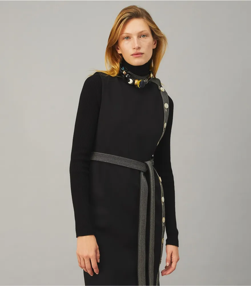 Tory Burch Knit Button Dress | The Summit Tory Burch Knit Button Dress | The Summit