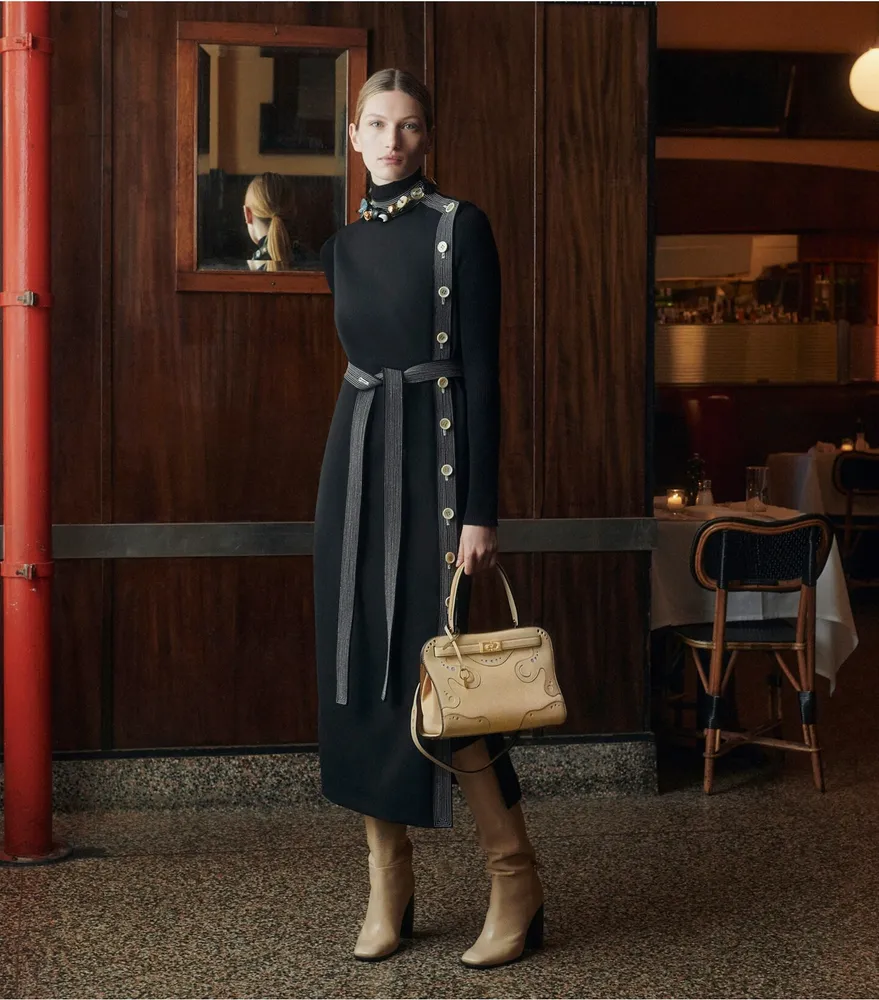 Tory Burch Knit Button Dress | The Summit Tory Burch Knit Button Dress | The Summit
