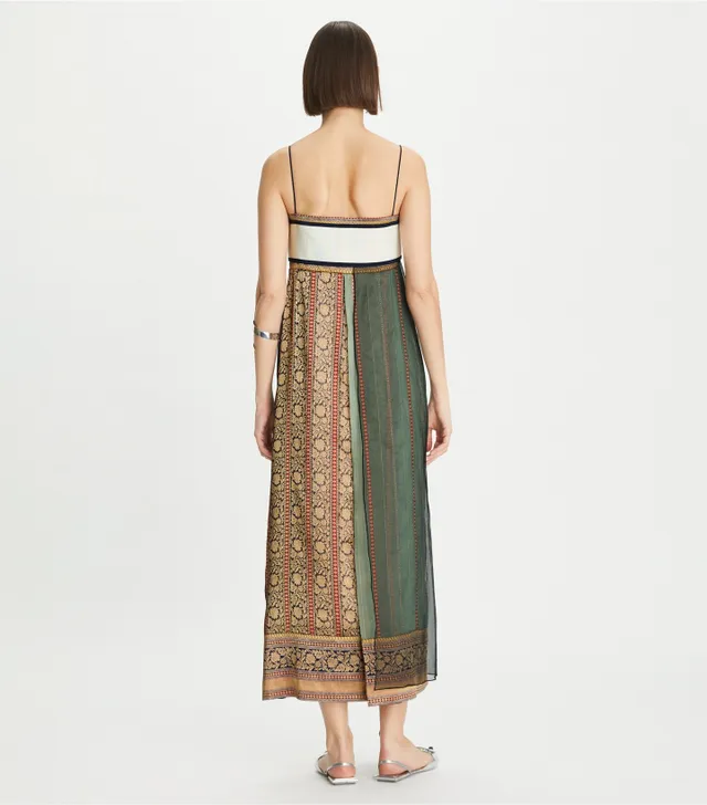 Tory Burch Layered Varanasi Brocade Slip Dress The Summit
