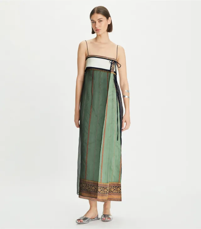Tory Burch Layered Varanasi Brocade Slip Dress The Summit