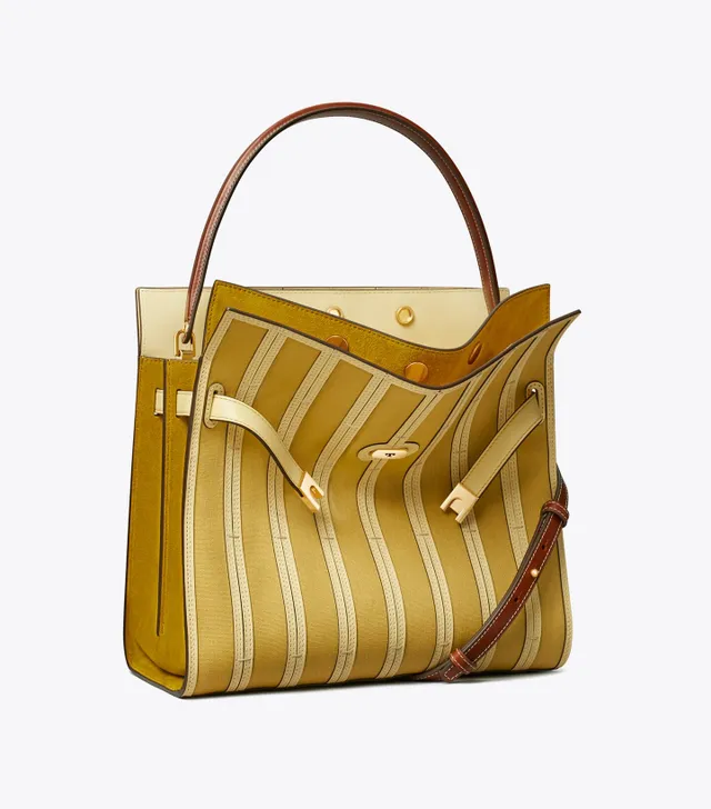 Tory Burch Lee Radziwill Canvas Panel Double Bag | The Summit