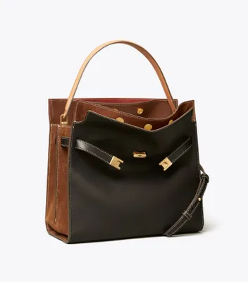 Tory Burch Petite Lee Radziwill Metallic Double Bag | The Summit