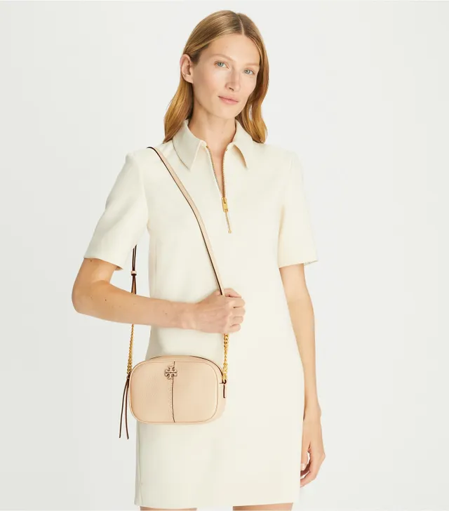 Tory burch mcgraw leather camera bag top