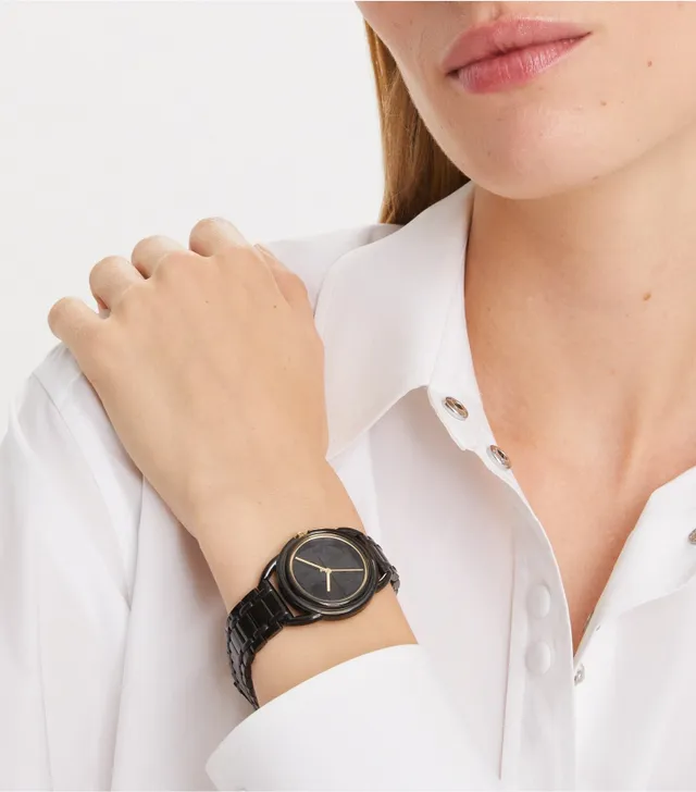 Tory Burch Clock Watch, Gold-Tone Stainless Steel | The Summit