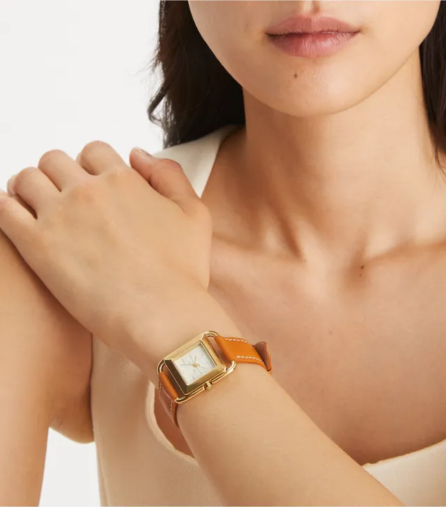 Tory Burch Clock Watch, Gold-Tone Stainless Steel | The Summit
