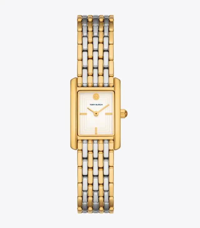 Tory Burch Mini Eleanor Two-Tone Stainless Steel Double-Wrap Watch