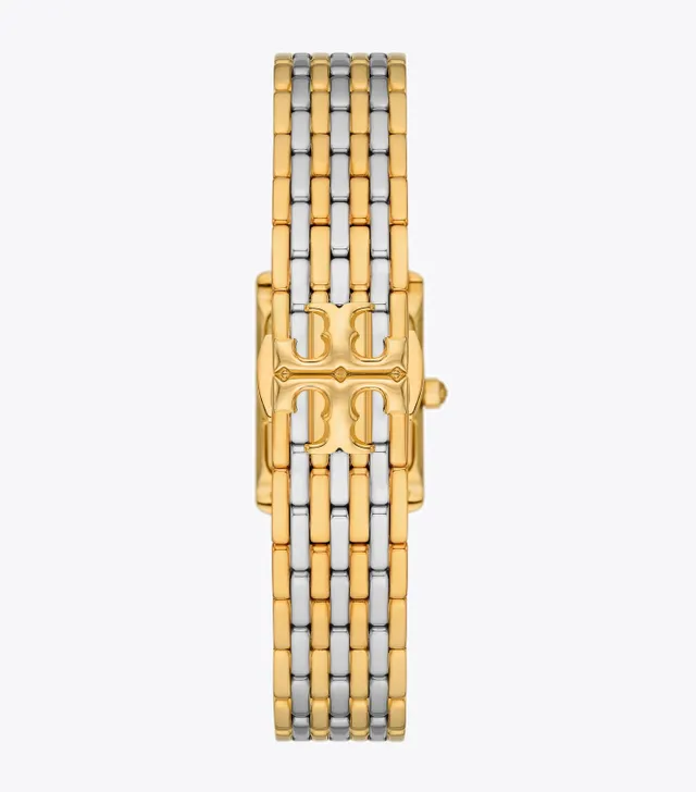 Tory Burch Mini Eleanor Two-Tone Stainless Steel Double-Wrap Watch