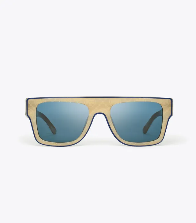 Tory burch metal trim matte sunglasses discount