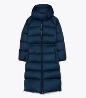 Tory Burch Performance Satin Down Long Coat | The Summit