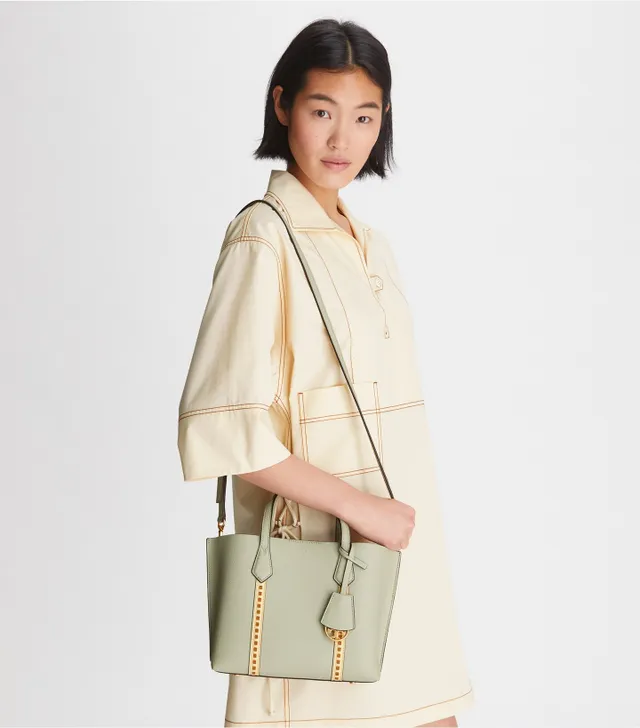 Tory Burch Perry Pick-Stitch Small Triple-Compartment Tote