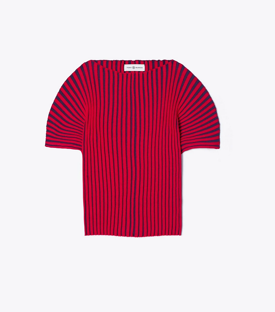 【公式】フジのお歳暮・冬ギフト - WEBカタログ掲載中 Tory Burch Summit The | Sweater Short-Sleeve Plaited-Rib トップス