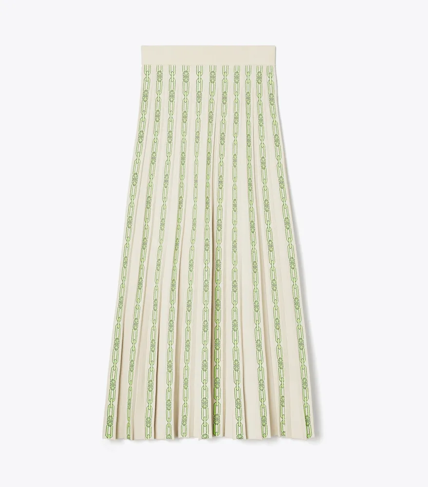 Tory Sport Pleated Jacquard Tech Knit Skirt | The Summit