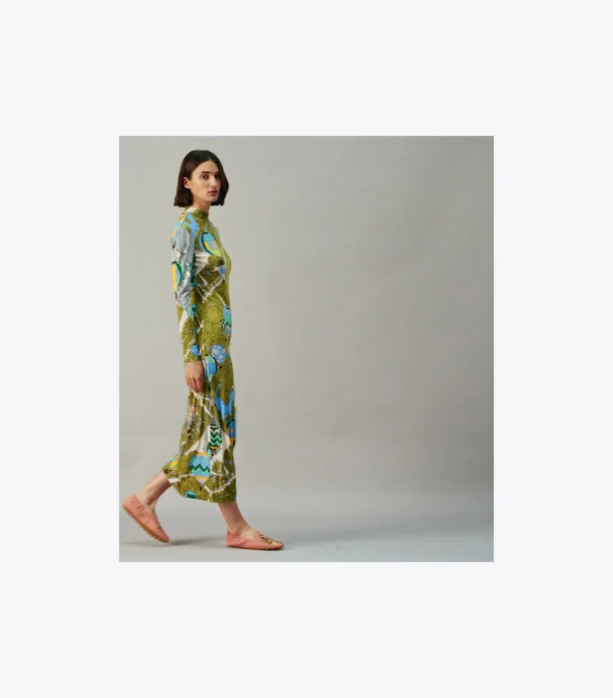 Tory Burch Printed Mockneck Dress | The Summit