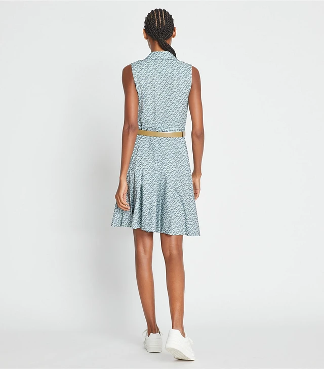Tory Sport Printed Pleated Zip-Front Golf Dress | The Summit