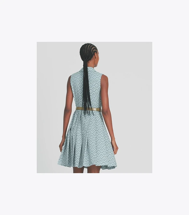Tory Sport Printed Pleated Zip-Front Golf Dress | The Summit