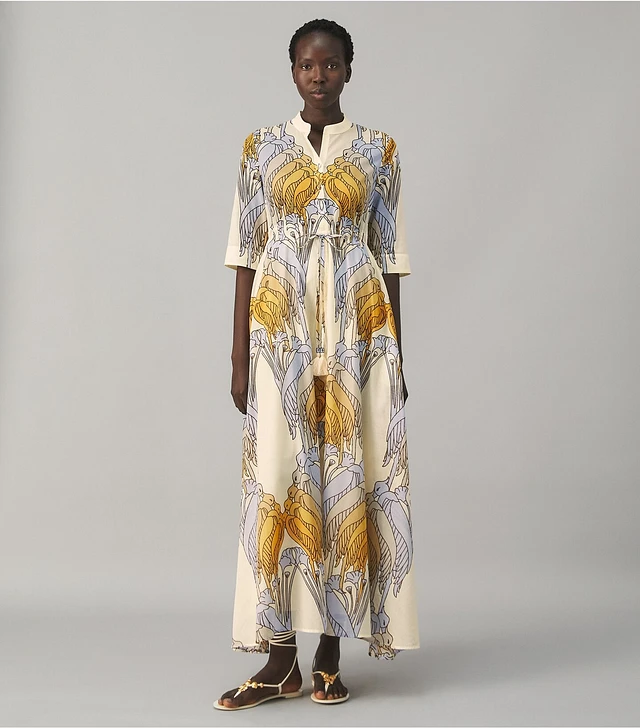 Tory burch printed shirt dress discount