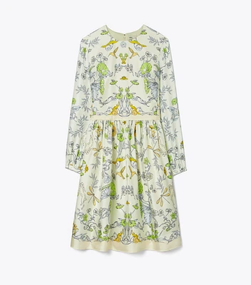 TORY BURCH ワンピース 服 25 Printed silk and cotton 1028895 ワンピース、ドレス | トリー バーチ 公式オンラインストア