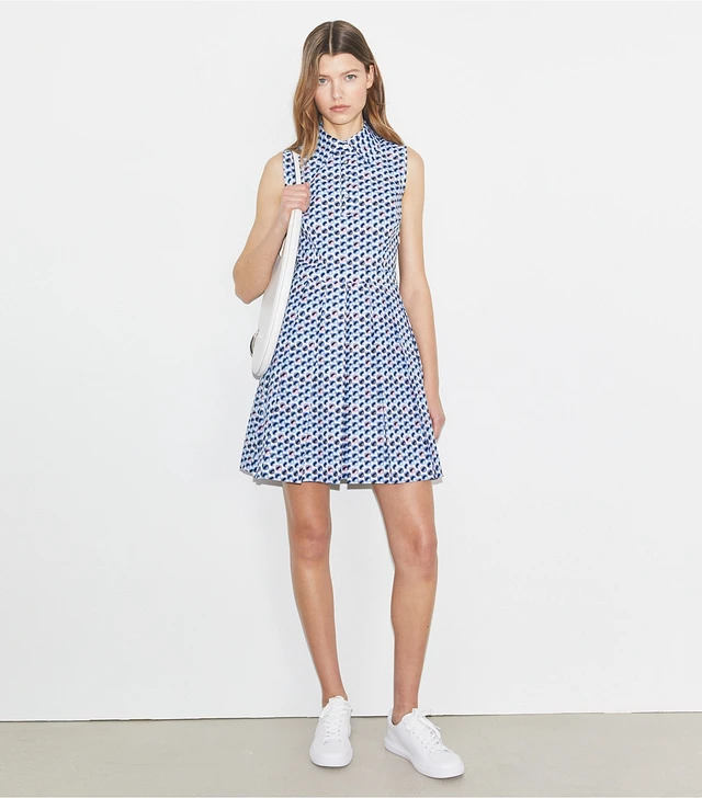 極美品 ToryBurch 2024 ピックステッチゴルフドレス XS Tory Burch Pick Stitch Golf Dress | The Summit