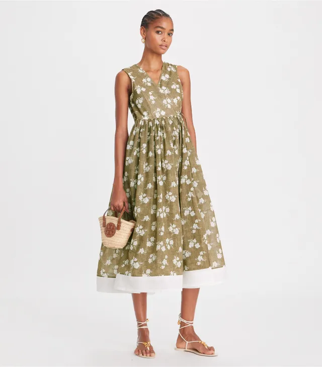 Tory burch printed wrap dress discount