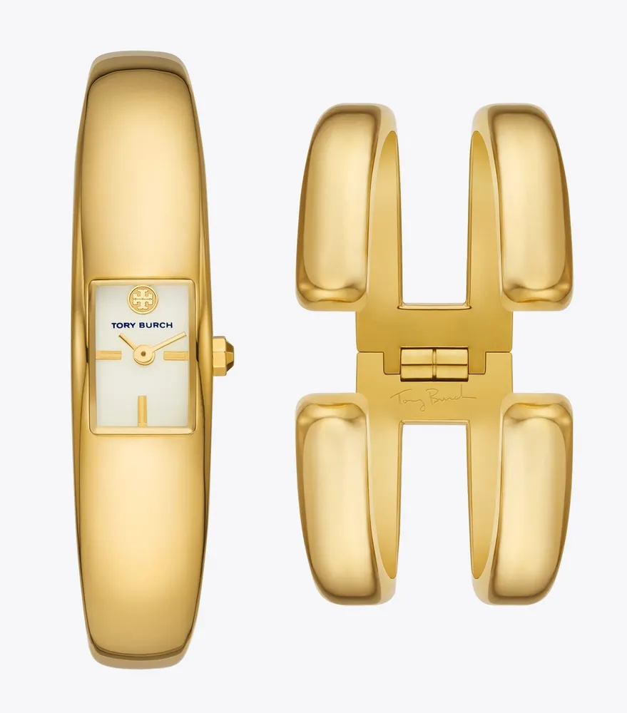 【★超目玉】 Tory Burch x 15 Steel, Stainless Gold-Tone Watch, Puzzle バッグ