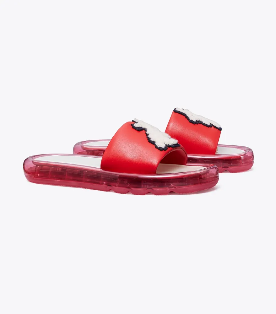 Tory burch outlet red jelly slides