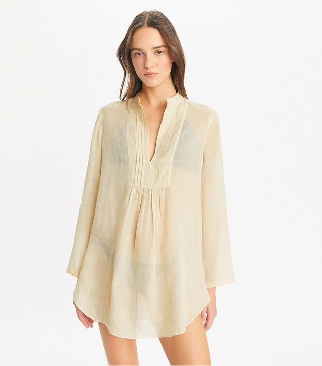 Tory Burch Printed Brigitte Beach Shirt | The Summit
