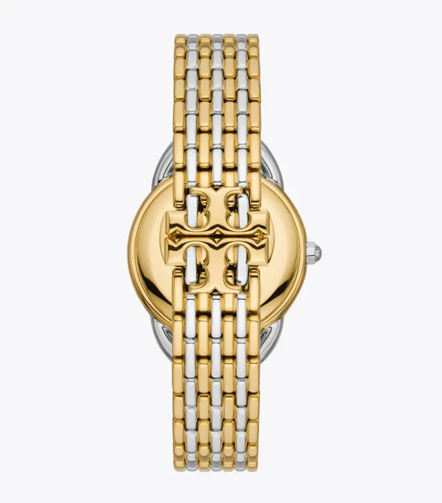 Tory Burch Robinson Watch, Two-Tone Gold/Stainless Steel