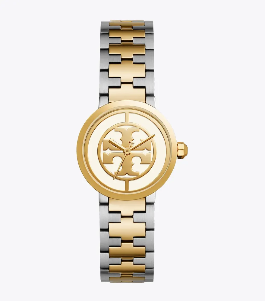ブランド一覧 | ワールド オンラインストア Tory Burch Steel/Ivory Gold/Stainless Two-Tone Watch, Reva 時計