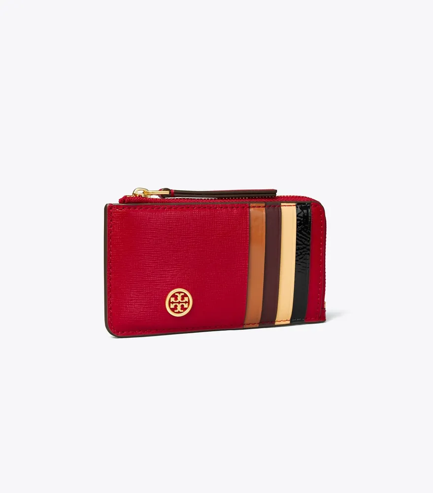 Zip card case in colorblock deals