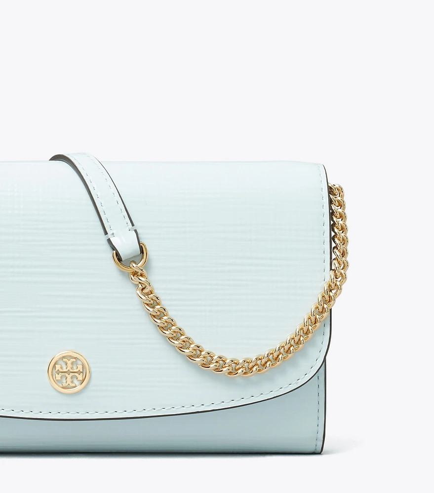 Tory Burch Robinson Crosshatched Chain Wallet | The Summit