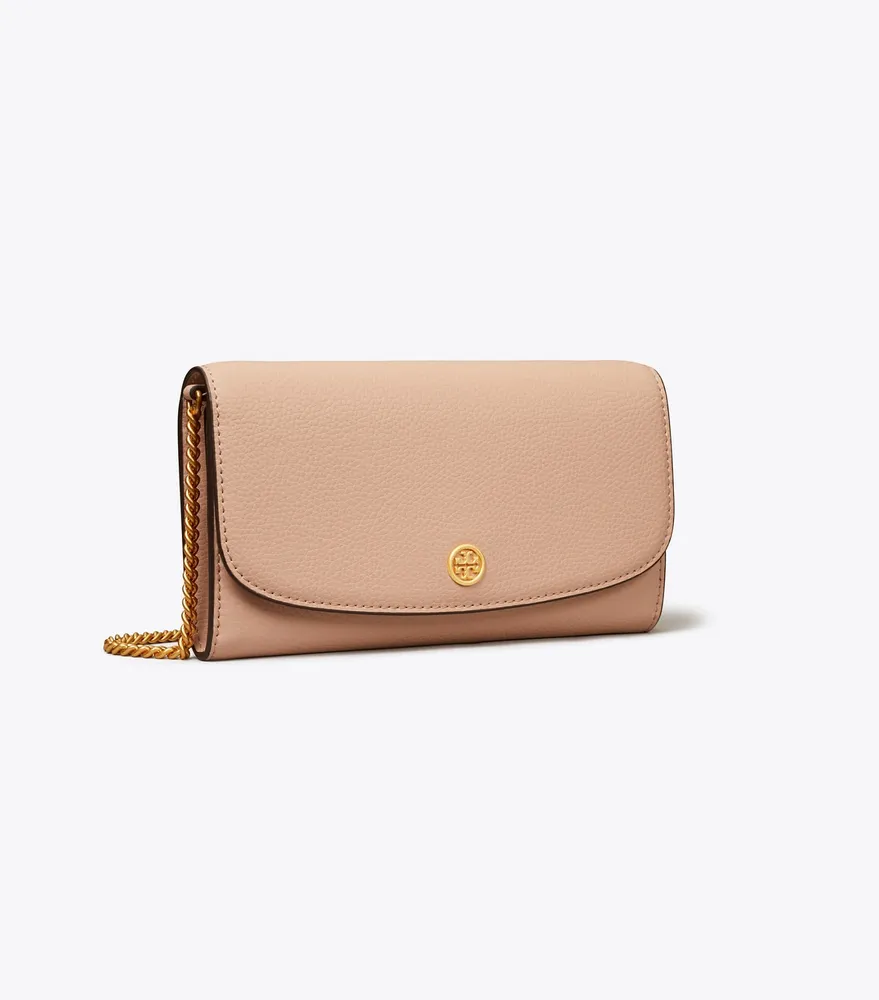 Tory burch robinson pebbled mini flap wallet outlet crossbody