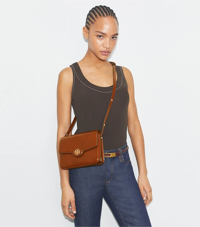 Tory Burch Robinson Spazzolato Convertible Shoulder Bag