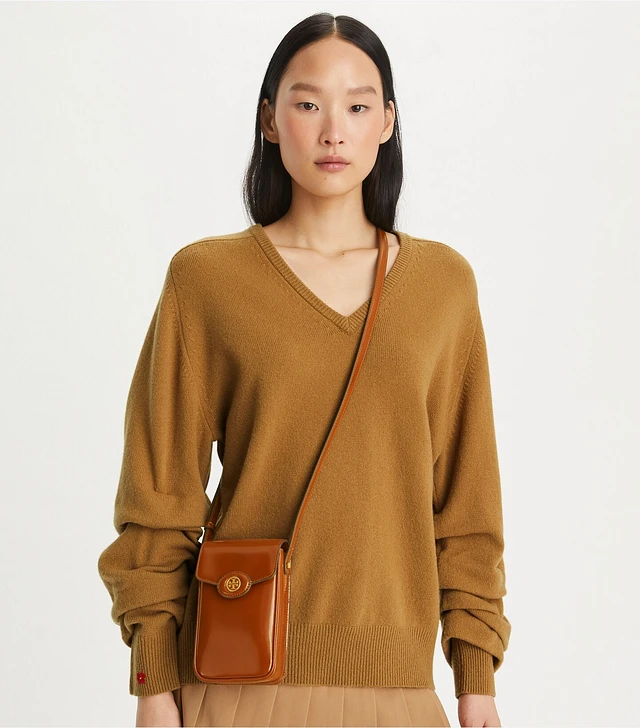 Tory Burch Robinson Spazzolato Phone Crossbody | The Summit