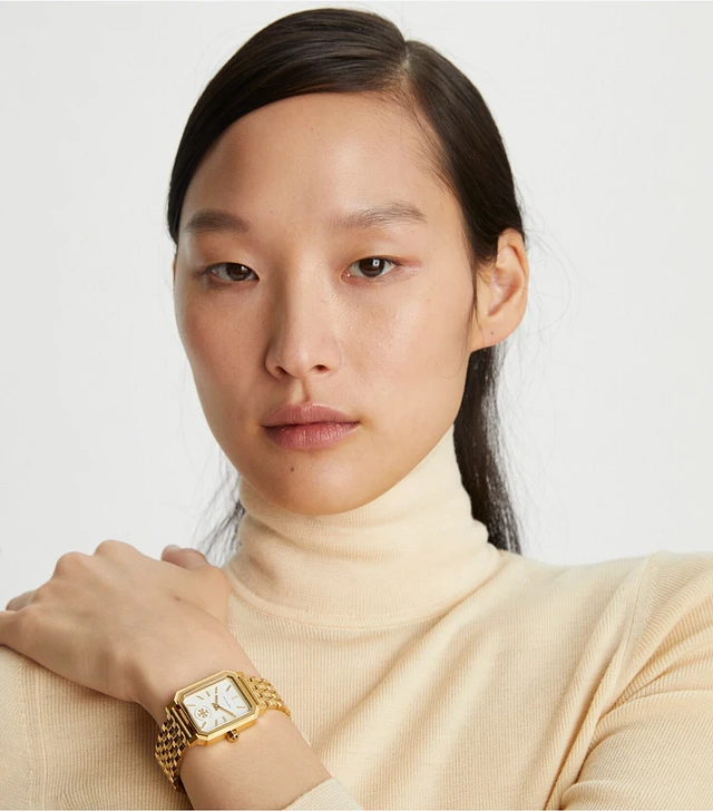 Tory burch robinson watch two tone online