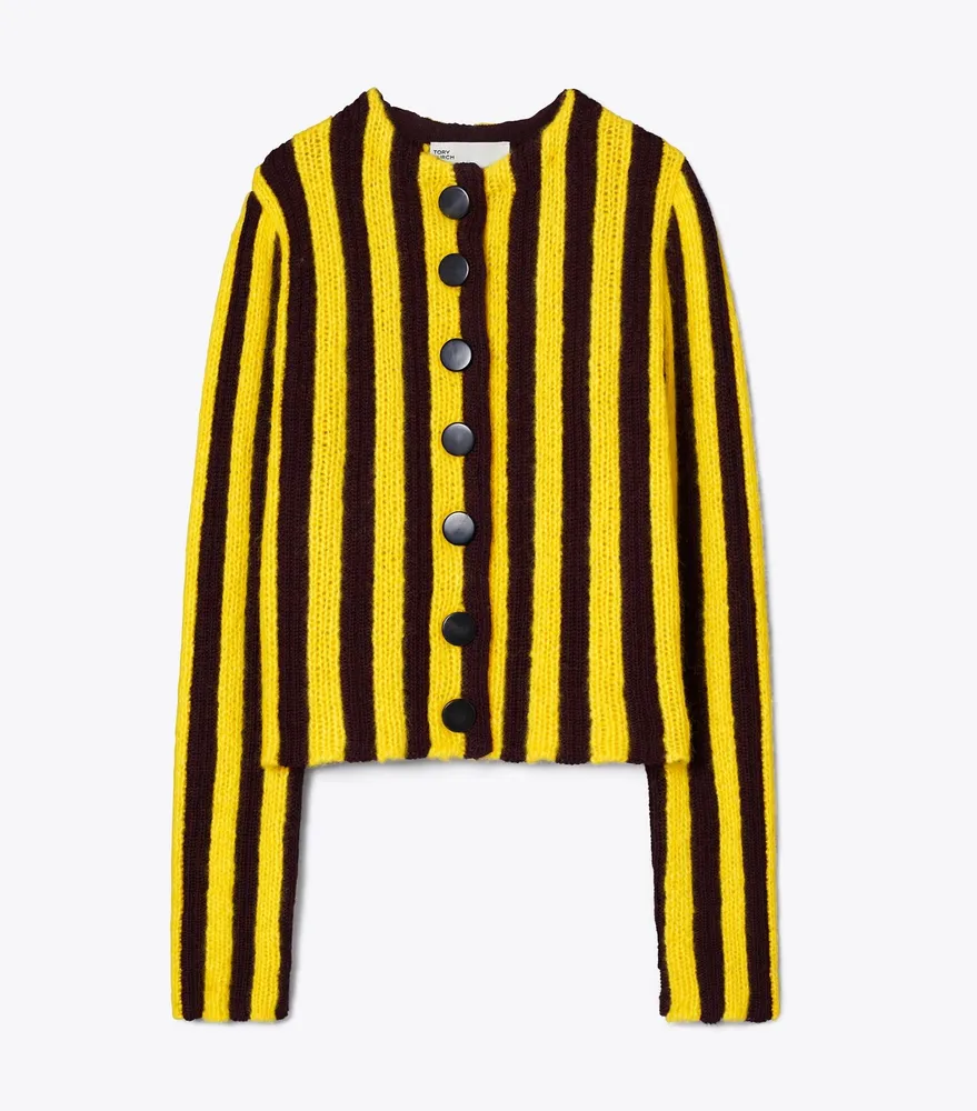 Tory Burch Shrunken Rib Cardigan | The Summit Tory Burch Shrunken Rib Cardigan | The Summit