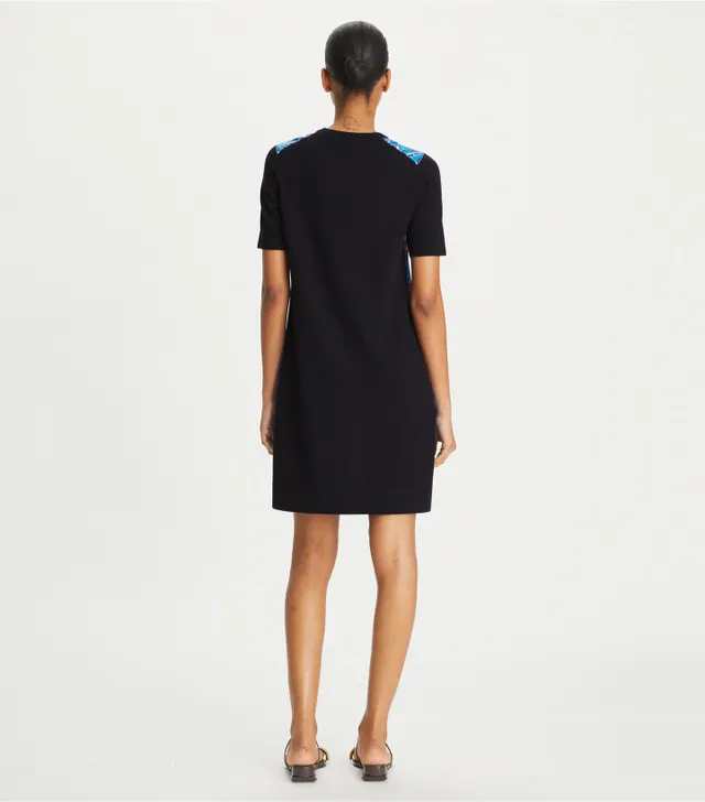 Tory burch silk top front sweater dress