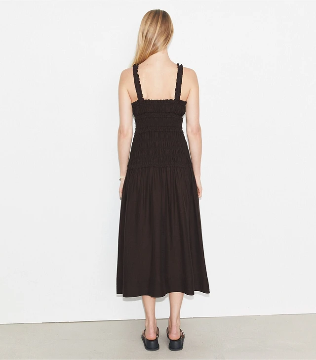 Tory Burch Smocked Silk Dress | The Summit