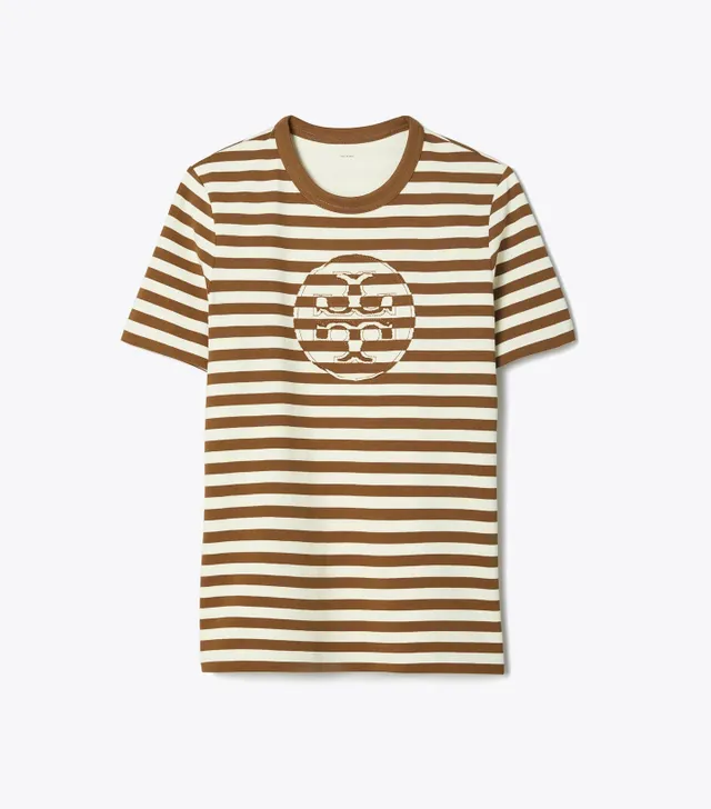 Tory Burch Striped Logo T-Shirt | The Summit